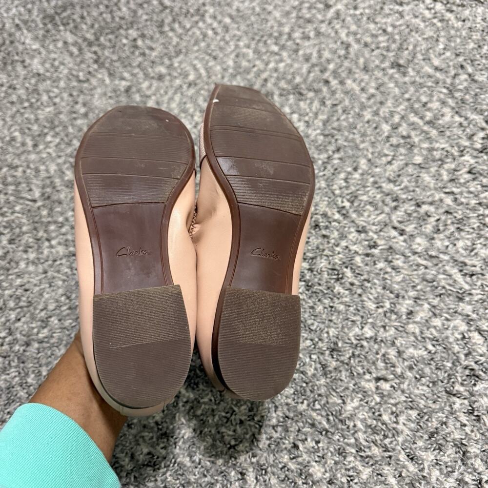 Clarks Collection Tilmont Nude Tan Ballet Flats Slip On Size 8 Career Office - Picture 5 of 8